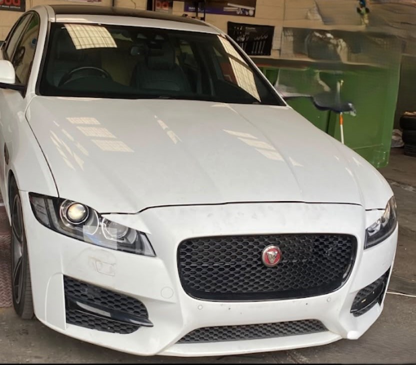 Jaguar XF fully repaired and resprayed